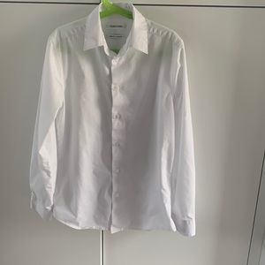 Gently used boys’ Calvin Klein formal white shirt